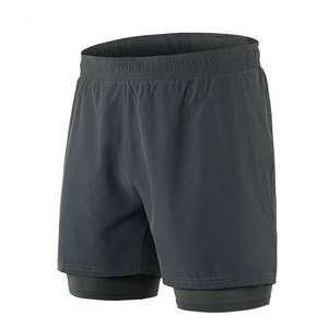 Pantalones cortos deportivos para hombre, cómodos y ajustados, con paneles de malla suave y transpirable, para gimnasio, fitness y entrenamiento diario. - Product Image 1