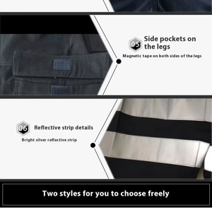 Haute qualité vêtements de travail en plein air travailleur vêtements ensemble Construction de routes bandes réfléchissantes industrielles chemises de travail pantalon uniforme - Product Image 4