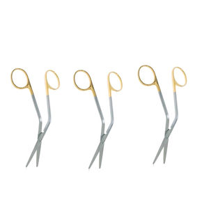 Tijeras Quirúrgicas Anguladas Profesionales de 14.5 cm, Acero Inoxidable, Manuales, de Alta Calidad, Certificadas por la CE, Instrumento Médico para Hospital - Product Image 4