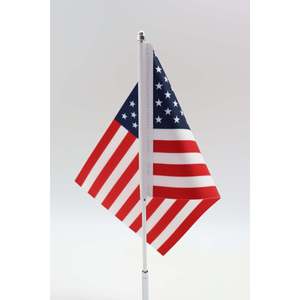 Drapeau américain imprimé numériquement pour le bureau, en tissu, avec mât en aluminium - Product Image 3