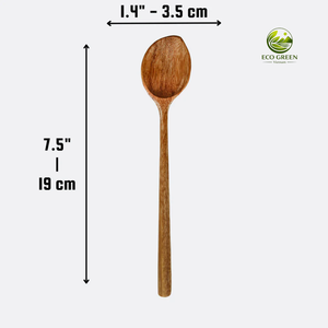 Cuillère en bois artisanale avec manche en forme de feuille, ustensiles de service de cuisine - Product Image 6