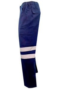 Men's Protective <b>Work</b> <b>Pants</b> Wholesale Safety Workwear with Multi-Pocket Reflective Construction <b>Cargo</b> Stretch Trousers - Product Image 5