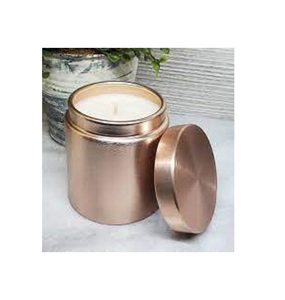 Pot de bougie en métal de concepteur de couleur blanche navires de bougie ronds faits à la main pour la maison et la décoration de table de mariage en gros en vrac - Product Image 3