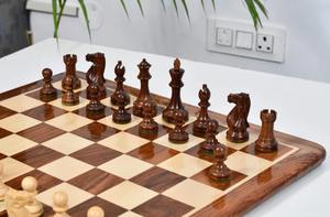 Handcrafted Grandmaster Staunton <b>Chess</b> Pieces Set Sheesham And Boxwood 3.75 King At Best Price - Product Image 5