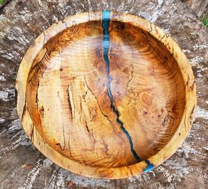 EPOXY LINKED DECOR HANDMADE NATURAL WOODEN AND RESIN SALAD <b>BOWL</b> Good Quality for Home and Restaurant Use for Parties - Product Image 2