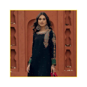 Vestido Pathani tradicional pakistaní de alta calidad para mujer, último diseño, venta al por mayor, Color personalizado ODM - Product Image 3