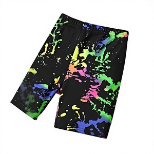 <b>Womens</b> 2 Piece Set Cami <b>Tank</b> <b>Top</b> And Shorts <b>Black</b> Colorful Paint Splatter Print Summer Outfit - Product Image 2