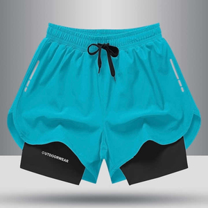 Pantalones cortos de gimnasio ligeros para hombre al por mayor, pantalones cortos antiarrugas de cintura media con logotipo personalizado, servicio OEM disponible - Product Image 2
