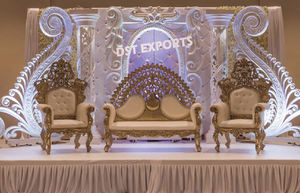 Mehndi Sangeet Escenario Asientos bajos Muebles DE BODA Escenario DE BODA Conjunto de sofá y sillas Escenario DE BODA indio Sofá Muebles Mejor - Product Image 5