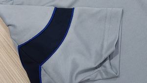 Wholesale Custom Woven Polyester Dry-fit Men's Short Sleeve Grey <b>T</b>-<b>shirt</b> with Solid Pattern for Sports Athletic Activity - Product Image 5