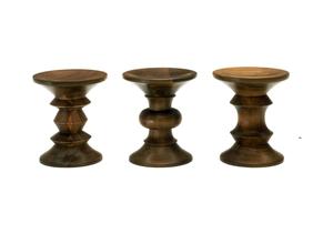 Candelabro de madera de Mango antiguo, soporte de pilar de madera Natural para decoración del hogar, boda, el más vendido - Product Image 2