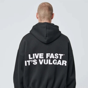 เสื้อมีฮู้ดปักลายขนแกะ frenchterry แบบติดทนนานแบบโอเวอร์ไซส์ทรงกล่องไซส์ - Product Image 2