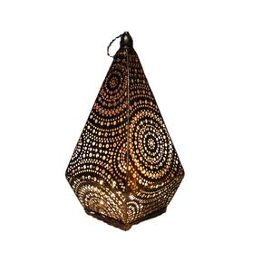 Portavelas de Metal hecho a mano, decoraciones cónicas huecas para el hogar, adorno artesanal, linterna marroquí de viento - Product Image 1