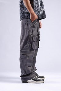 กางเกงยีนส์ผู้ชายสไตล์เกาหลีวินเทจ, กางเกงยีนส์คาร์โก้กางเกงยีนส์หลายกระเป๋าทรงหลวมใส่ทำงาน - Product Image 4