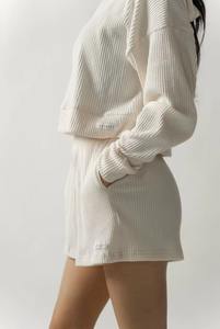 Fabricante en blanco recortado sudaderas con capucha de gran tamaño mujeres Box Fit Street Fashion French Terry sudaderas mujeres sudaderas con capucha - Product Image 5