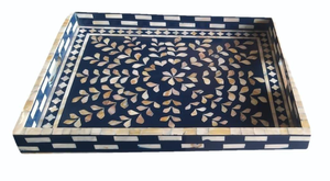 Directo de fábrica, venta al por mayor, Axiom Home Accents, bandeja rectangular con incrustaciones de resina de madera, 100%, seguro para alimentos, hecho a mano, MDF, servicio personalizado, Perla - Product Image 3