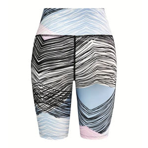 Ceinture large élastique de conception de poche latérale toutes saisons à haute élasticité, short de yoga de forme physique pour femmes - Product Image 2