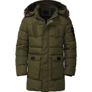 Veste en duvet d'hiver chaude de haute qualité pour hommes, couleurs unies avec logo personnalisé, veste parka bouffante avec capuche, veste pour hommes - Product Image 1