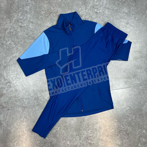 Chándal deportivo de diseño de fábrica, diseño personalizado, pantalones de chándal con cremallera de algodón 100% y conjuntos de chaqueta, chándal para correr - Product Image 5