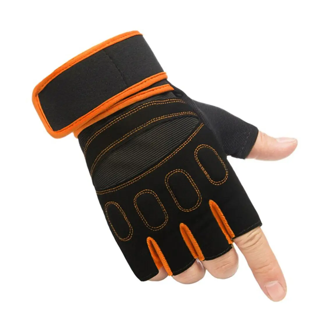 Gants de cyclisme sans doigts en cuir de qualité supérieure selon votre couleur VTT pour hommes femmes anti-dérapant absorbant les chocs