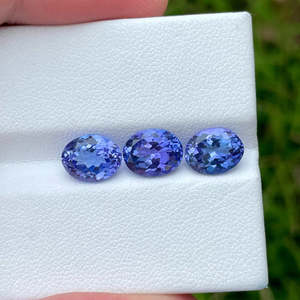กะรัตพลอย Tanzanite สีฟ้า100% ธรรมชาติขนาด3มม. ปรับแต่งได้ - Product Image 1