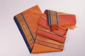 Sari de Lino Karvat Kinar para Mujer |   Ropa Étnica Tradicional Moderna de Primera Calidad, para Uso Festivo, Diario, de Oficina, Casual y Elegante - Product Image 3