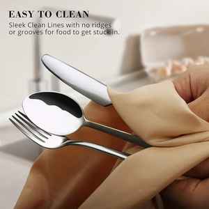 Ensemble de couverts en acier inoxydable poli mat de qualité supérieure, style américain, pour mariage, hôtel et restaurant - Product Image 6