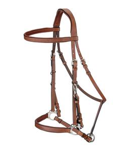 สายคล้องคอบังเหียนแบบคล้องคอพร้อมหนังม้าผสมเชือกแขวนคอและบังเหียนสีแทน - Product Image 1