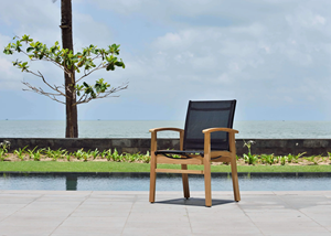 Teak <b>Outdoor</b> Garden Set 8 Seater Solid Wood Table and Chairs Weather Resistant Rustic Design for Patio Use - Product Image 4