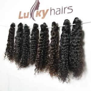 ผมต่อแบบ Remy ต่อผมมนุษย์ผมธรรมชาติไม่ผ่านการทำ1B คนอินเดียเวียดนามมัดผมลอนแบบหลวม - Product Image 6