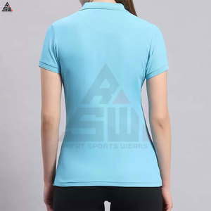 Venta al por mayor de alta calidad liso Casual Golf logotipo personalizado de punto transpirable 100% algodón de las mujeres profesionales para la camisa de nueva llegada - Product Image 3