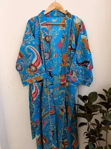 Haute sur demande Style moderne bleu Kimono Robe pour les femmes tenues de soirée Robes à prix abordable de l'Inde - Product Image 3