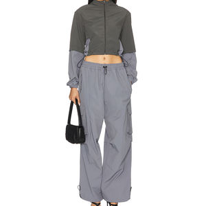 Conjunto de 2 Piezas de Chaqueta Cortavientos de Moda Urbana de Talla Grande para Mujer, Verano e Invierno, Fabricación Profesional - Product Image 1