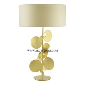 โคมไฟตั้งโต๊ะข้างโต๊ะห้องนอนโคมไฟทองชุบหรูหราสไตล์วินเทจ - Product Image 6