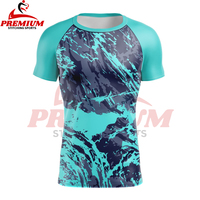 Hommes MMA Rash Guard Compression Shirt à manches courtes Logo personnalisé sublimé BJJ Training Rashguard Prix de gros Fighting Shirt