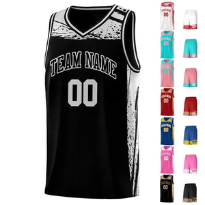 เสื้อบาสเก็ตบอลแห้งเร็วขนาดพิเศษออกแบบได้ตามต้องการชื่อนักเล่นลายเสือดาว3D - Product Image 5