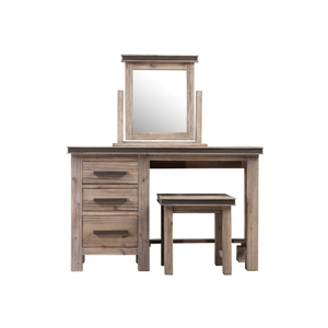 Muebles de dormitorio modernos ATLAS, taburete de tocador de roble (MDF) de alta calidad, espejo de pie iluminado, función de almacenamiento de servicio ODM - Product Image 1