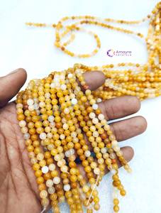 Vente en gros 6 mm Jaune Aventurine Perle Brins Semi-Précieuse Agate Pierre Artisanat pour la Guérison Acheter en ligne sur Amayra Cristaux Inde - Product Image 2