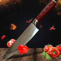 Couteau de Chef Damas VG10 de Qualité Supérieure en Acier Inoxydable Écologique Moderne avec Emballage Personnalisable pour une Coupe Optimale