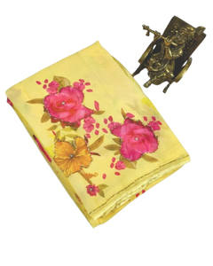 Georgette bandhani Saree ที่มีการออกแบบที่ซับซ้อนสไตล์แฟชั่นชุดแบบดั้งเดิมสำหรับผู้หญิงสำหรับงานแต่งงานเทศกาลหรืองานปาร์ตี้ - Product Image 1