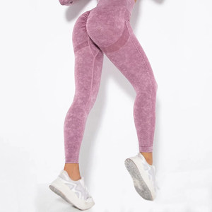 Yoga Wear New Point Fitness Workout Leggings con logotipo en la cintura Patrón sólido al por mayor - Product Image 2