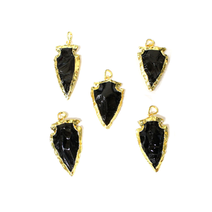 Pendentif à pointe de flèche de style vintage en laiton avec finition galvanisée pour connexion angélique par Arrowhead - Product Image 3