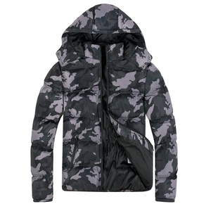 Veste en duvet de luxe de haute qualité fabrication ODM OEM vente en gros hiver extérieure imperméable pour hommes couleur unie avec fermeture éclair - Product Image 1