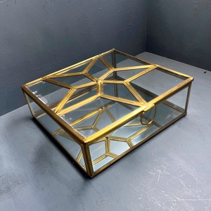 Artisan Design Jewelry <b>Box</b> Organizer Storage <b>Box</b> Square Shape 8X8X2.75" Brass Finish - Product Image 5