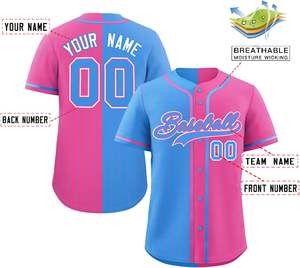 Camiseta de béisbol de malla transpirable, camiseta de softbol personalizada abotonada, tela que absorbe la humedad, aparejos, sarga, sublimación, nombre, jóvenes de EE. UU. - Product Image 6