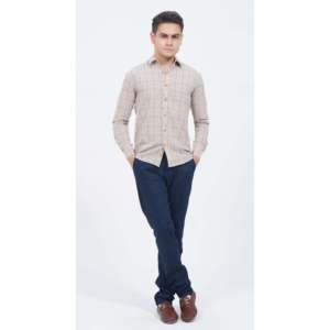 WESTON Men's Casual Regular Fit Spread Collar Button-Up Shirt 100% Cotton Poplin Breathable Checked Pattern Sizes Small <b>Extra</b> - Product Image 3