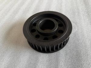 Poulie de distribution HTD 30T 14M sans clé, largeur de courroie 40 mm, matériau en acier, bride montée, noirodisé - Product Image 5