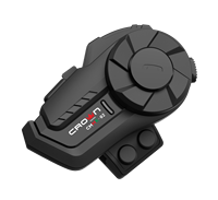 Casque Intercom Moto Crown Micro IP65 Qualcomm en Plastique ABS pour Casque de Moto, Portée 1200M, Connexion 2 Personnes, Utilisation 24/7