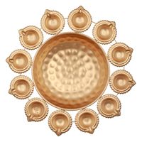 Urli de 10 pouces pour la décoration de la maison et des fêtes de Diwali, en fer et métal, style moderne, pot pour fleurs flottantes, finition laiton poli, australien