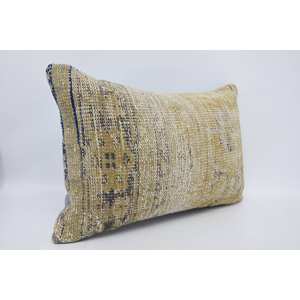 16x24 Beige Wool <b>Kantha</b> Patchwork Pillow Luxury Vintage Floral Woven <b>Throw</b> Pillow for Bedding Floor Use Rustic 18x18 Square - Product Image 3